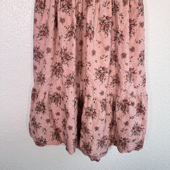 House of Harlow Dress Womens Medium Floral Boho Linen Blend Cottage Sundress M - Picture 5 of 12